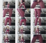 Blonde Dark Pink Pantyhose [FullHD, 1080p] [Scat] - Extreme