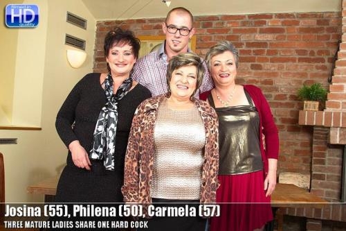 Josina (55), Philena (50), Carmela (57) - Three Mature Ladies Share One Hard Cock (14.02.2017/SD/540p) 