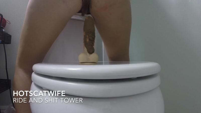 HotScatWife - RIDE and SHIT TOWER (Solo Scat, Amateur, Toys) Toys Scat [FullHD 1080p]