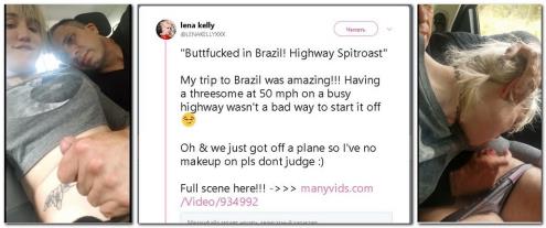 Lena Kelly - Buttfucked in Brazil: Highway Spitroast (09.01.2019/LenaKellyxxx.com, ManyVids.com/UltraHD 2K/1920p) 