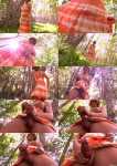 Delia DeLions - Orange Maxi in the Woods [HD, 720p]