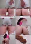 Poo Alina - Alina pooping diarrhea with fart in white shorts and smeared shit ass [HD, 720p] [PooAlina.com] 