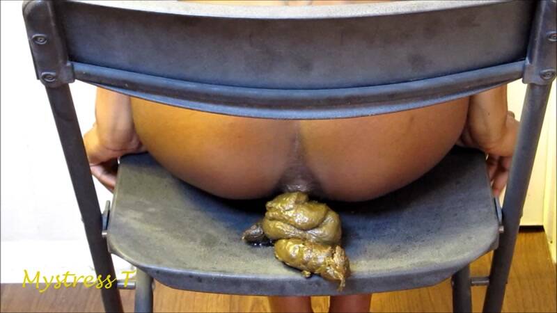 Nasty Poo on Black Chair - Solo Scat - 26 February! [FullHD] - Scat Porn