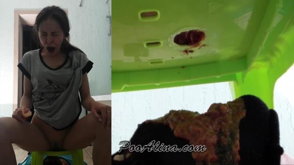 Toilet slave eats Alinas morning diarrhea - Femdom Scat (FullHD 1080p)
