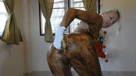 MissAnja - Scat Body Smear With Rubber Gloves On (FullHD 1080p)